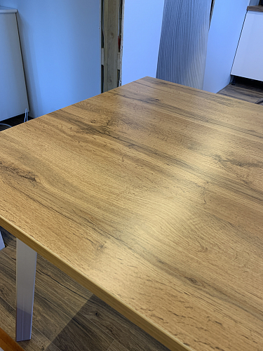 Стол Тринити Лофт 120 черный матовый / дуб делано темный фото покупателя 4